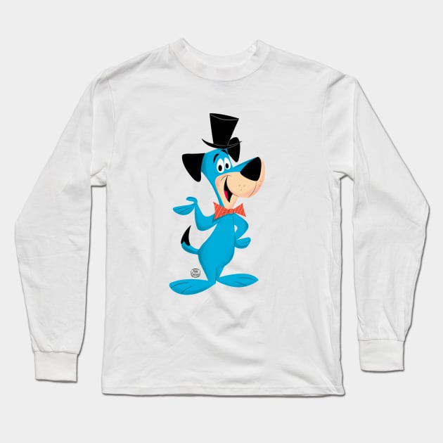 HUCKLEBERRY HOUND Long Sleeve T-Shirt by markscartoonart62